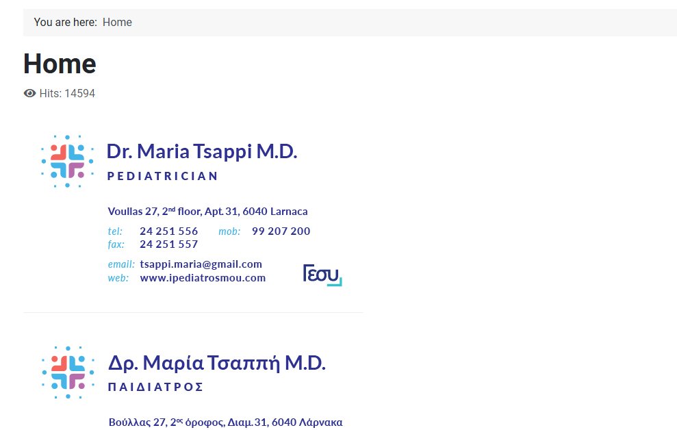 Dr. Maria Tsappi M.D. Pediatrician